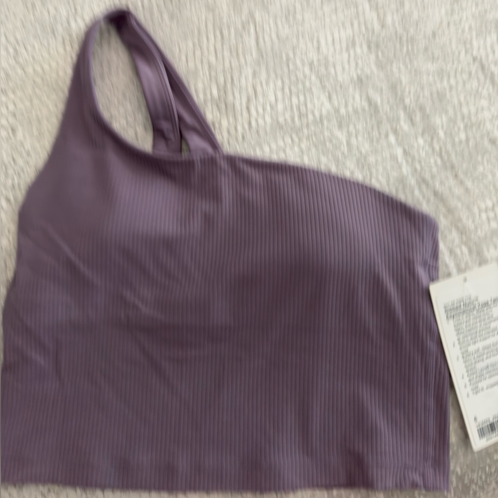 Lululemon Ribbed Nulu Asymmetrical Yoga Tank - Lavender - One Shoulder - Size 6